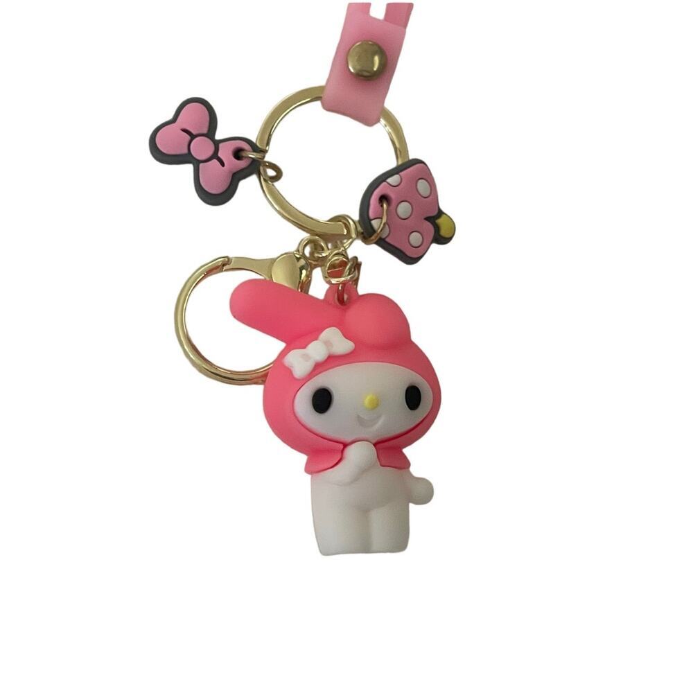 Hello Kitty Keychain‎ Bag Charm Wristlet Pink Anime NEW